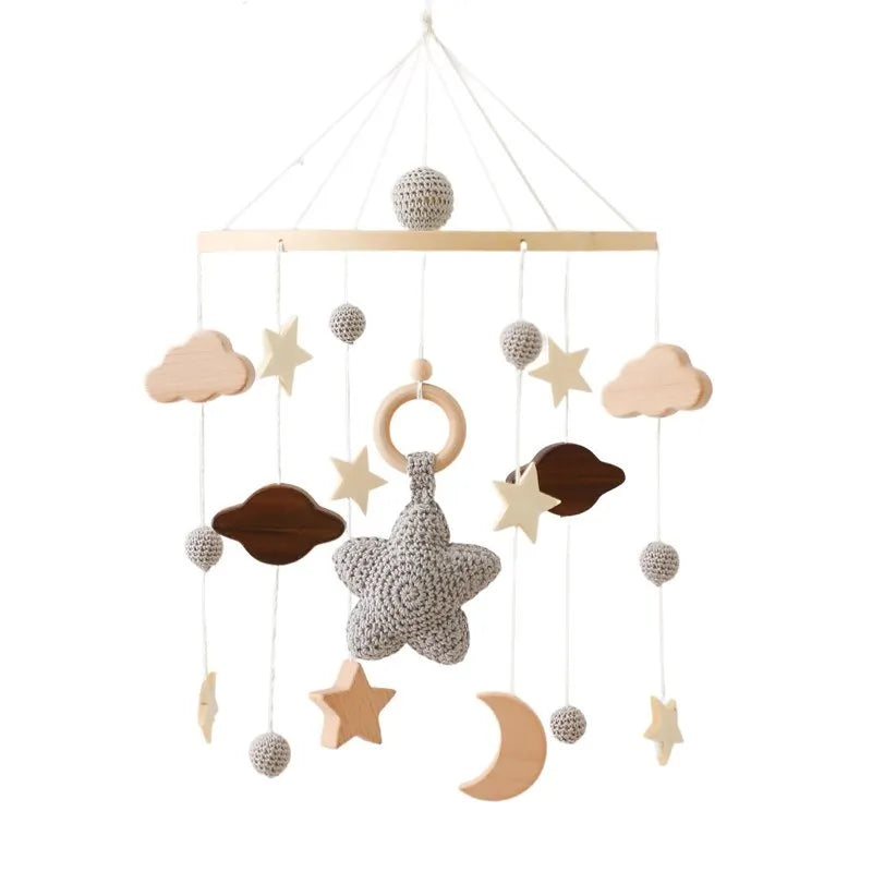 Baby Mobile aus Holz – Mit Musikbox & Glocken für Babybett Spieldorf