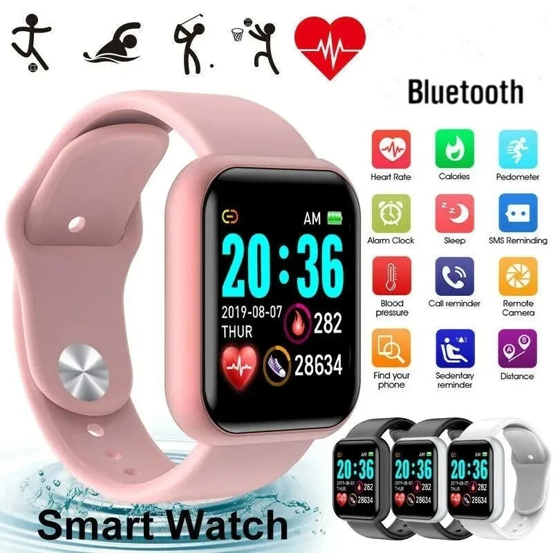 Sport-Smartwatch mit Herzfrequenz, Schrittzähler & Schlaftracking – Silikonarmband – Damen & Herren Shoppingdorf