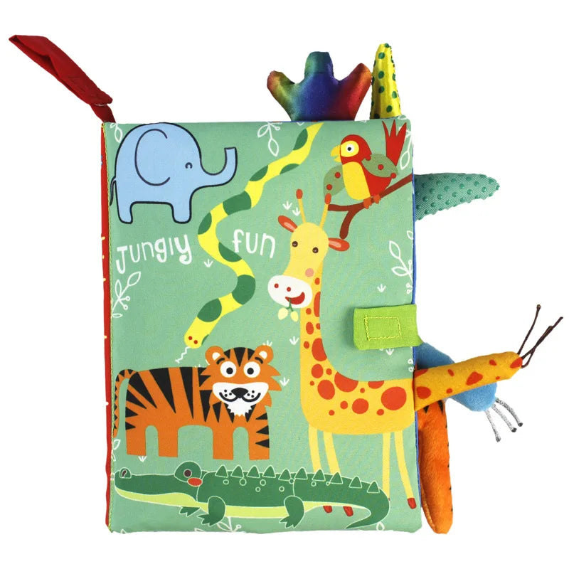 Baby Stoffbuch mit Knisterpapier – Lern- & Entdeckungsbuch 0–3 Jahre Spieldorf