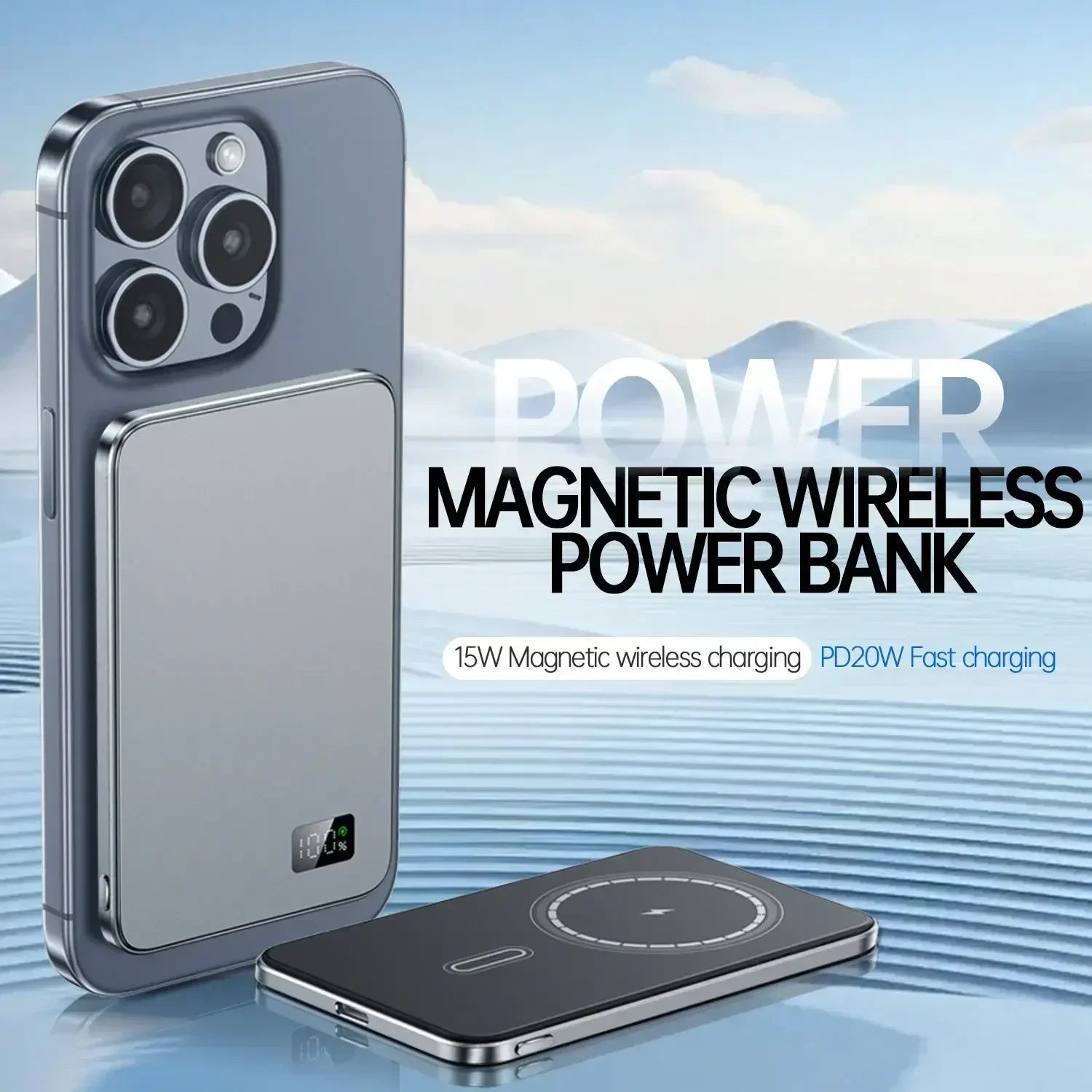 Magnetische Wireless Powerbank – PD25W, MagSafe-kompatibel, dünn & leicht Shoppingdorf