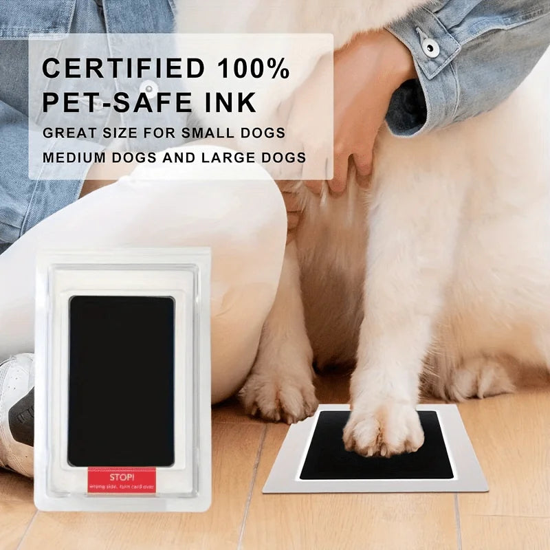Haustier Pfoten-Abdruck Gedenkset – Hund oder Katze | DIY Tintenfreies Handabdruck & Pfotenstempel-Kit Spieldorf