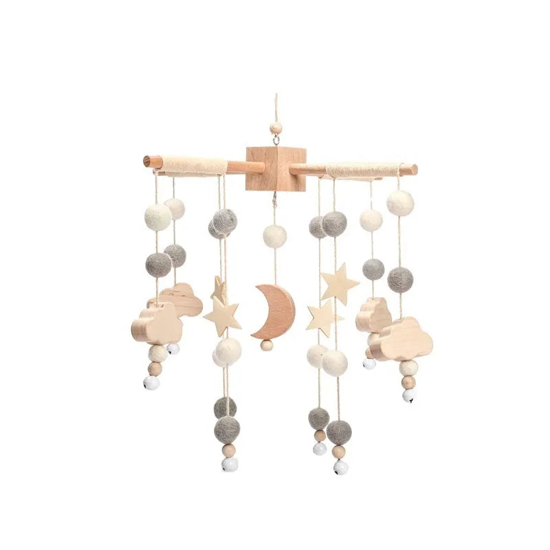 Baby Mobile aus Holz – Mit Musikbox & Glocken für Babybett Spieldorf