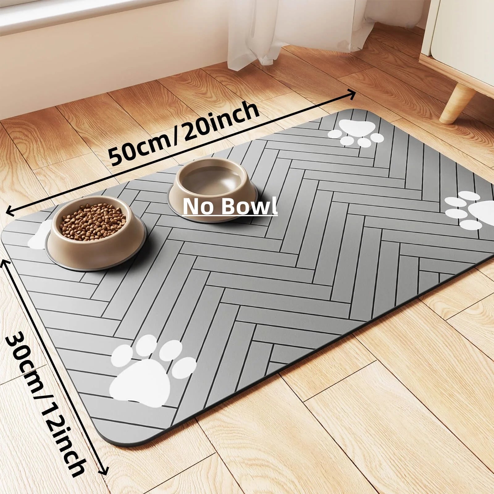 Pet Feeding Mat-Absorbent Pet Placemat for Food and Water Bowl, with Waterproof Rubber Backing, Quick Dry Water Mat for Dog Cat Shoppingdorf
