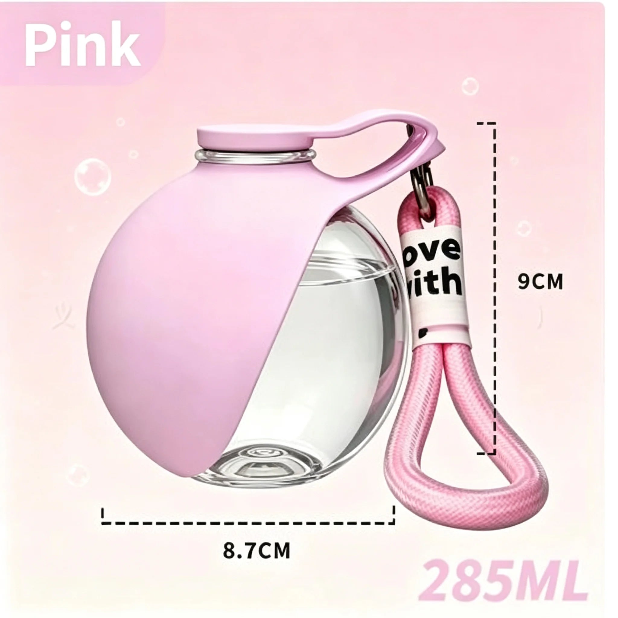 285ML Portable Leak Proof Pet Drinking Pot Outdoor Water Feeding Tool for Walking Pet 304 Stainless Steel Foldable Silicone Sink Shoppingdorf