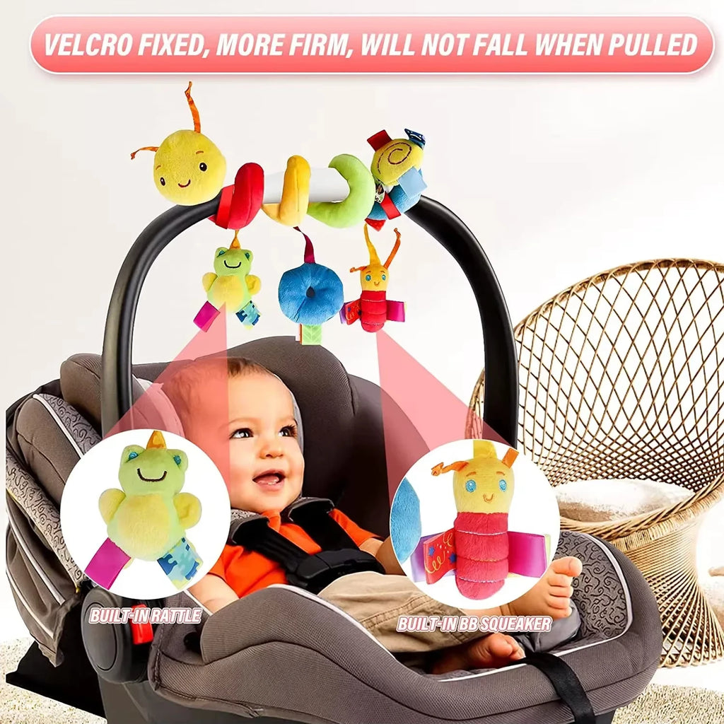 Baby Hängerassel mit Musik – Für Kinderwagen, Autositz & Bett Spieldorf
