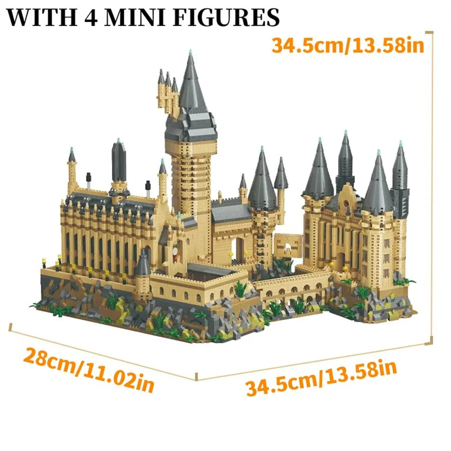 Magisches Schloss Micro-Bausteinset mit Beleuchtung – DIY Klemmbausteine ab 14 Jahren Spieldorf