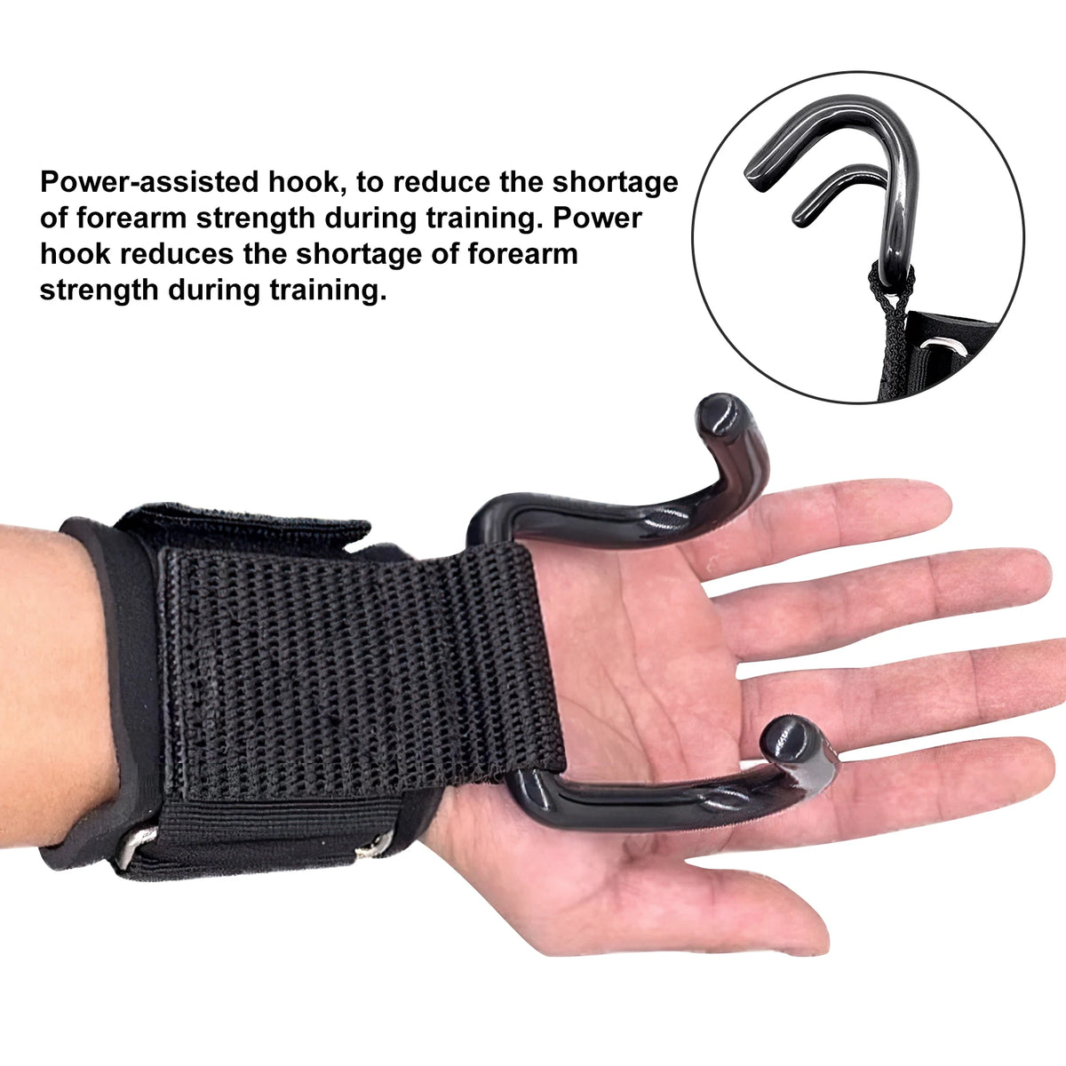 1/2Pcs Stainless Steel Heavy-Duty Wrist Hooks with Soft Padded Handle - Perfect for Weightlifting, Pull-Up and Strength Training Shoppingdorf