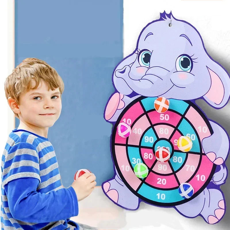 Klett-Dartscheibe Elefant | Sicheres Kinderspielzeug | Lernspiel für 3–12 Jahre Spieldorf
