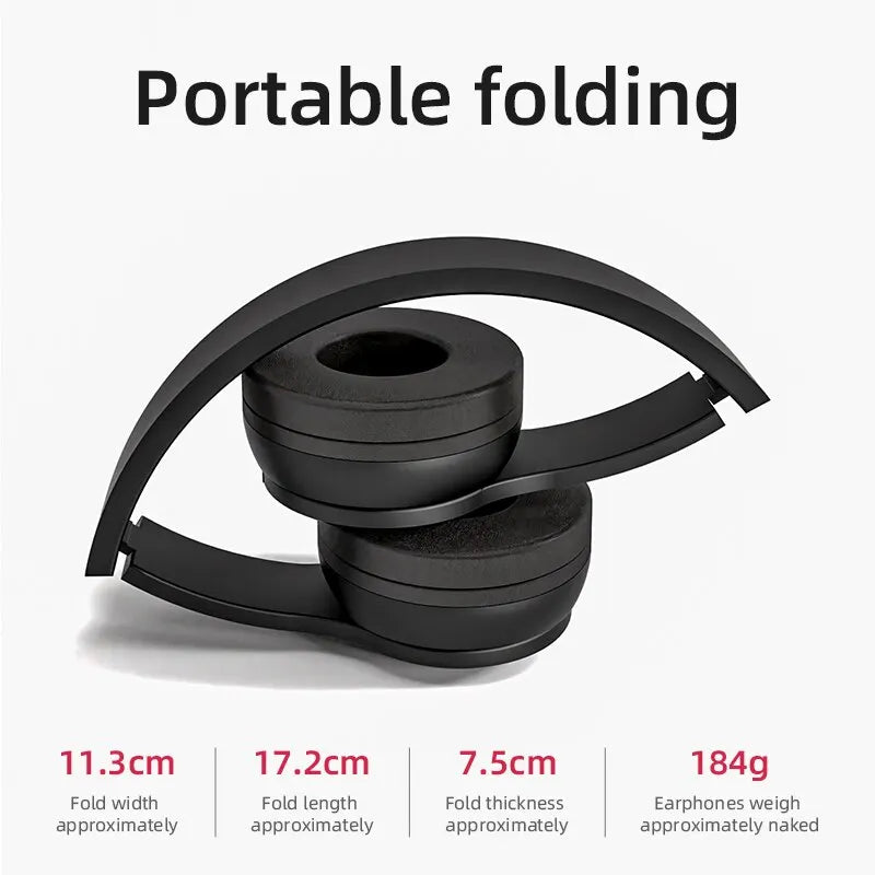 P47 Kabellose Bluetooth 5.0 Kopfhörer – Faltbar, HIFI Stereo Bass für Musik, Gaming & Kinder Shoppingdorf