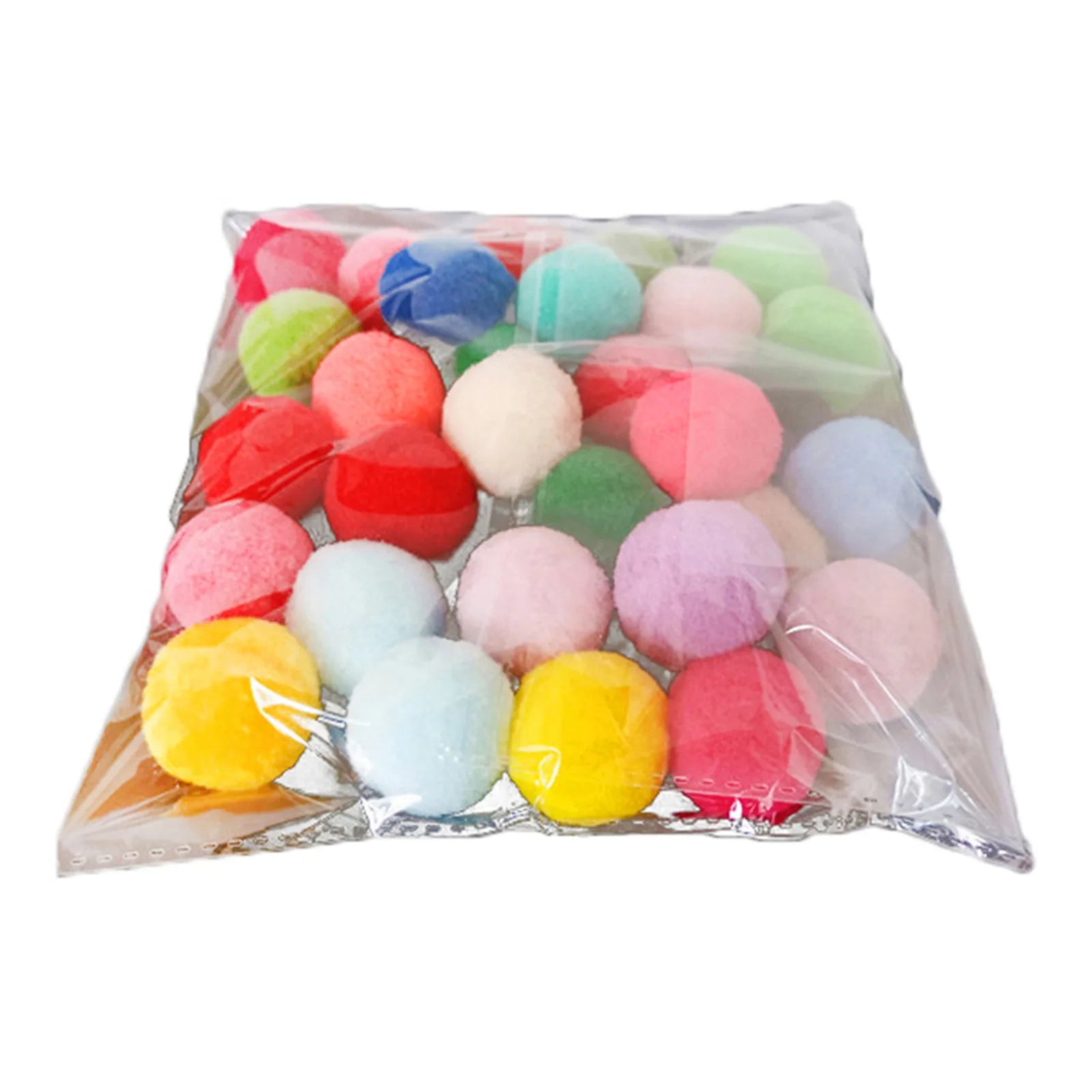 Katzenspielzeug Bällchen – 10/20/30er Set Bunte Plüschbälle für Katzen Spieldorf