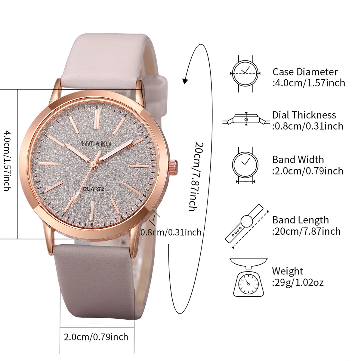Damen Schmuckset – Quarzuhr mit Lederband & 5 Schmuckstücke Shoppingdorf