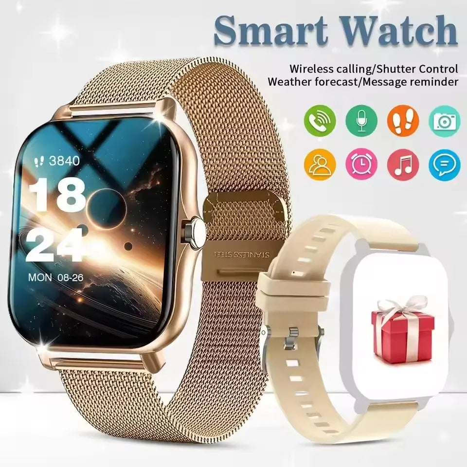 Smartwatch 2026 mit Bluetooth-Telefonie, Fitness-Tracker & Herzfrequenz – IP67 – Für Android & iOS Shoppingdorf