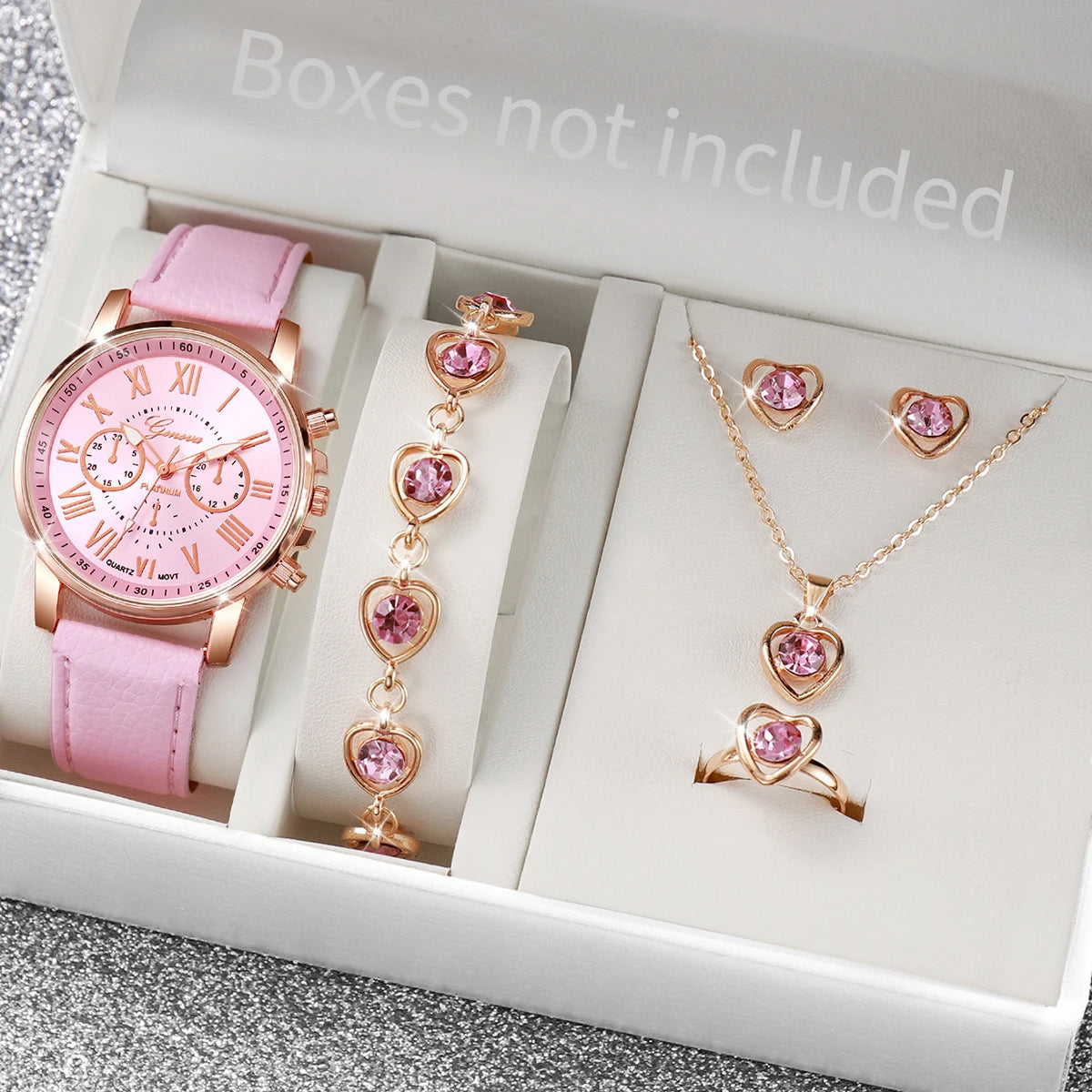 Elegante Damen-Quarzuhr mit Lederarmband & römischen Ziffern – 42 mm Edelstahlgehäuse Shoppingdorf