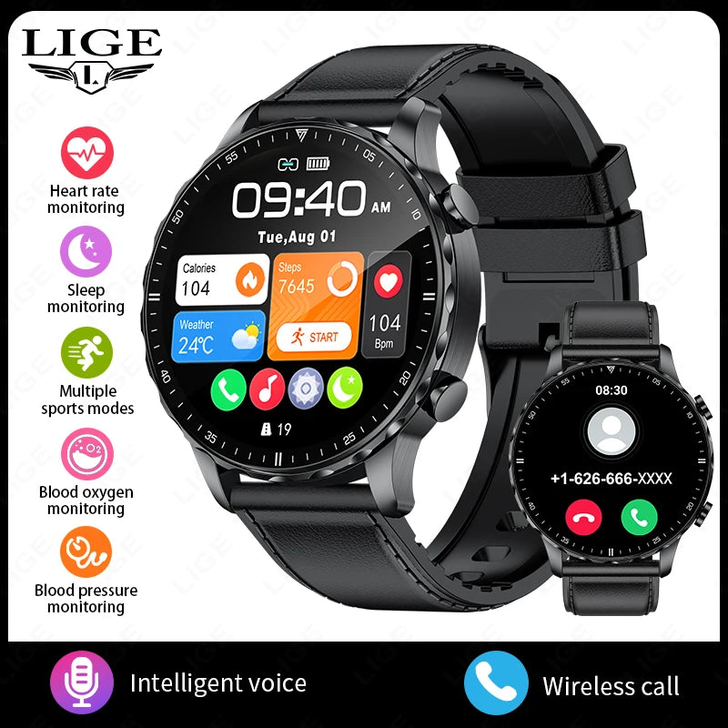 Elegante Smartwatch mit Bluetooth-Telefonie, Gesundheitsüberwachung & IP68 – Für Android & iOS Shoppingdorf