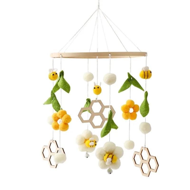 Baby Mobile aus Holz – Mit Musikbox & Glocken für Babybett Spieldorf