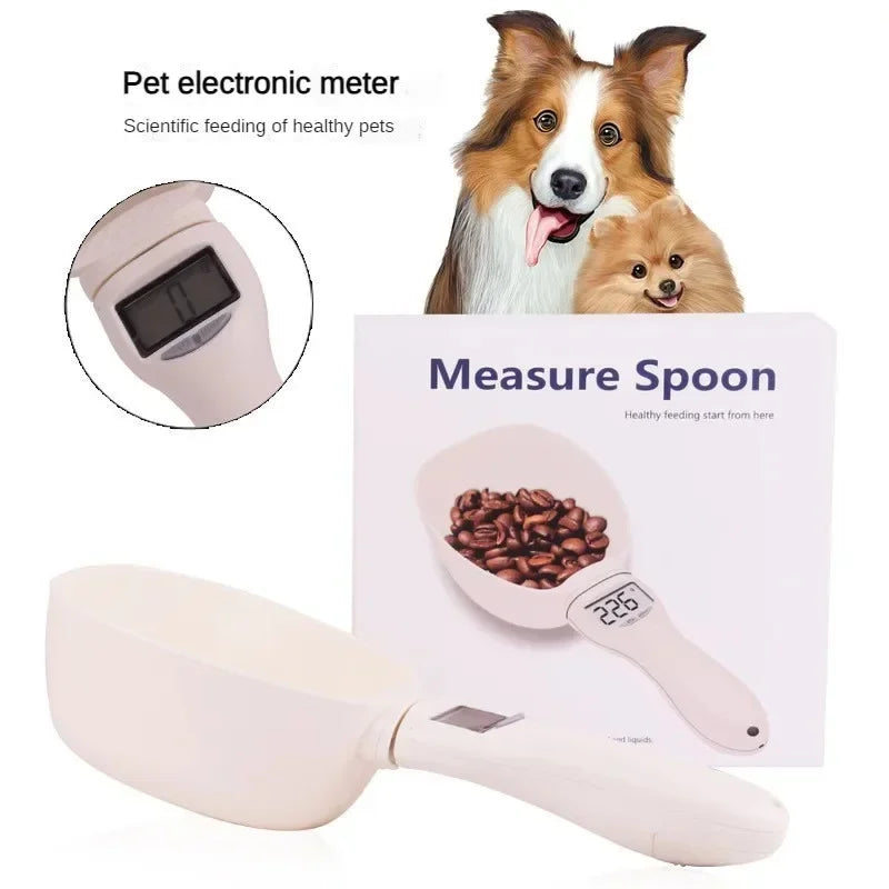 Pet Food Measuring Scoop Electronic Dog Cat Food Measuring Cup Digital Spoon Scale Kitchen Food Scale with LED Display Shoppingdorf
