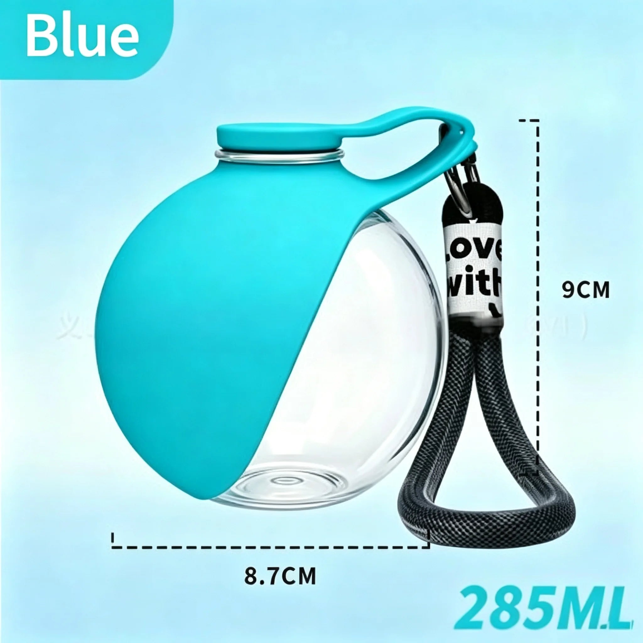 285ML Portable Leak Proof Pet Drinking Pot Outdoor Water Feeding Tool for Walking Pet 304 Stainless Steel Foldable Silicone Sink Shoppingdorf