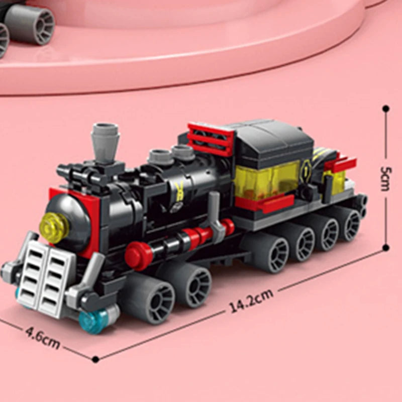 6-in-1 Bausteinset – Zug, Roboter, Hubschrauber & mehr – Lego-kompatibel Spieldorf