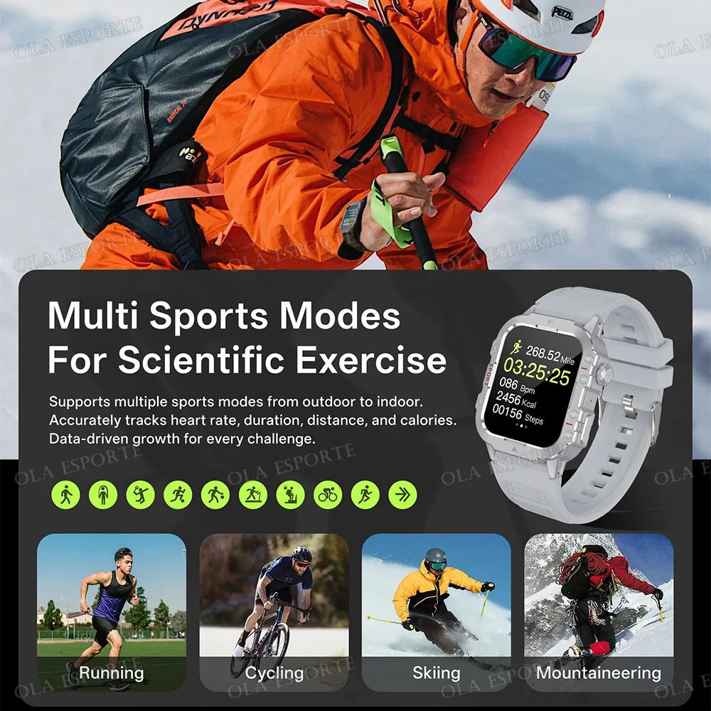 Smartwatch mit Bluetooth-Telefonie, GPS & Herzfrequenz – 1,44 Zoll – 3ATM – Android & iOS Shoppingdorf