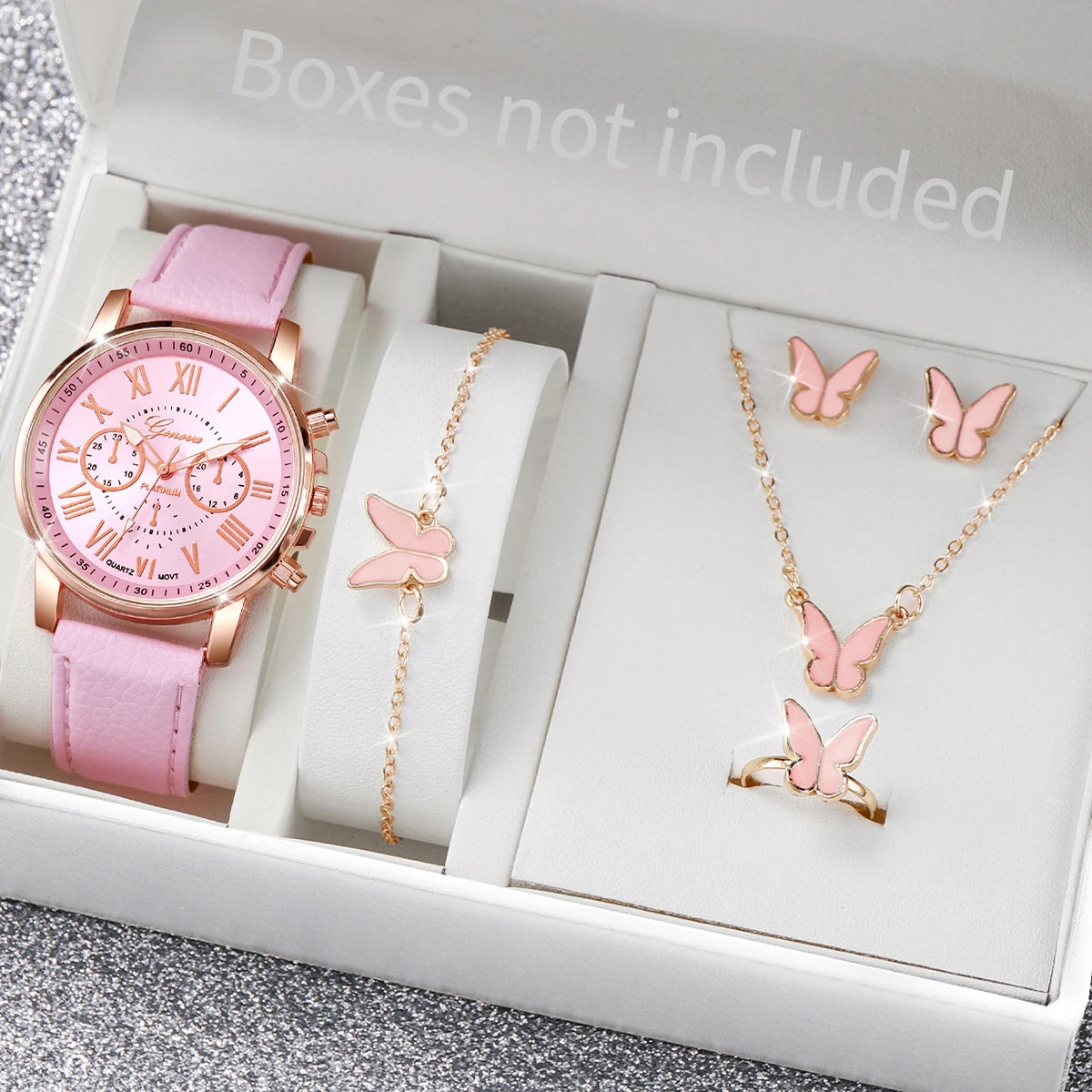 Elegante Damen-Quarzuhr mit Lederarmband & römischen Ziffern – 42 mm Edelstahlgehäuse Shoppingdorf