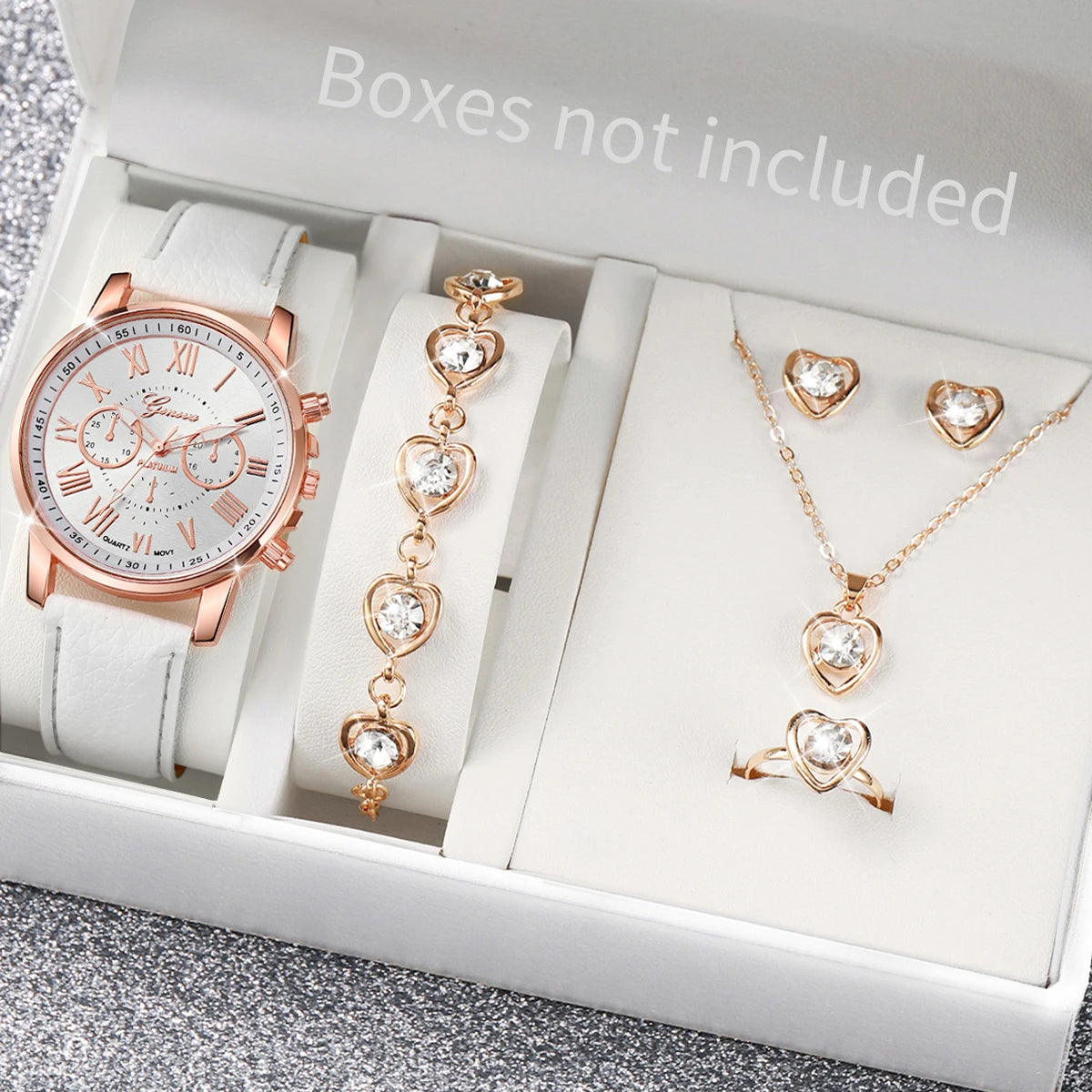 Elegante Damen-Quarzuhr mit Lederarmband & römischen Ziffern – 42 mm Edelstahlgehäuse Shoppingdorf