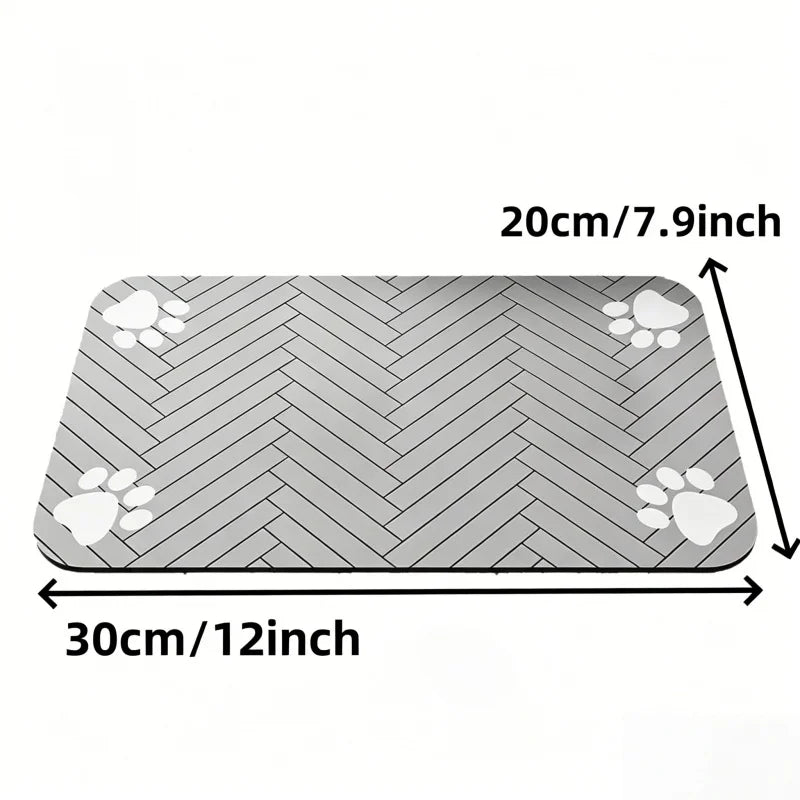 Pet Feeding Mat-Absorbent Pet Placemat for Food and Water Bowl, with Waterproof Rubber Backing, Quick Dry Water Mat for Dog Cat Shoppingdorf