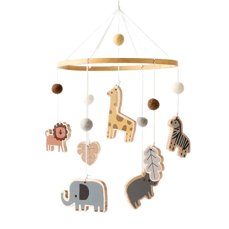 Baby Mobile aus Holz – Mit Musikbox & Glocken für Babybett Spieldorf
