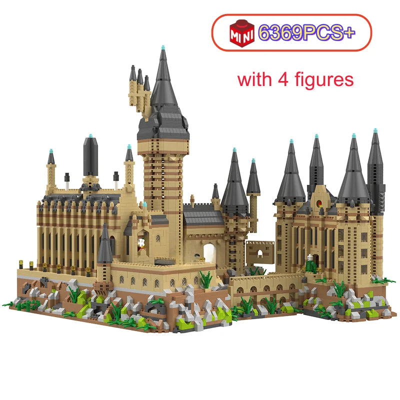 Magisches Schloss Micro-Bausteinset mit Beleuchtung – DIY Klemmbausteine ab 14 Jahren Spieldorf