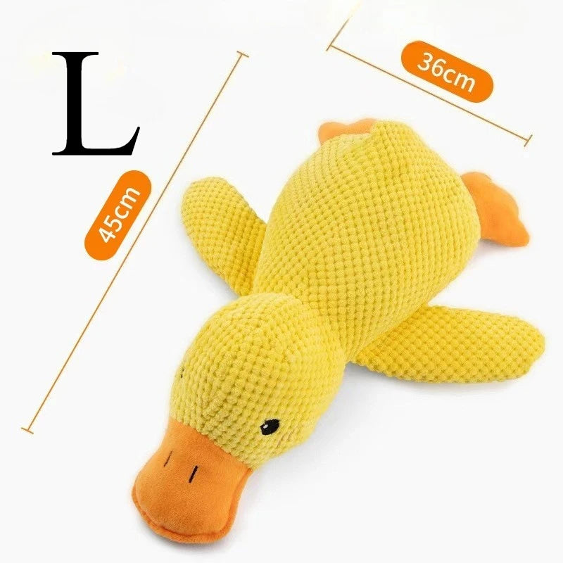 Duck dog toy plush chew resistant durable dog toy with quacking sound teeth grinding relief soft companion for small large dog Shoppingdorf