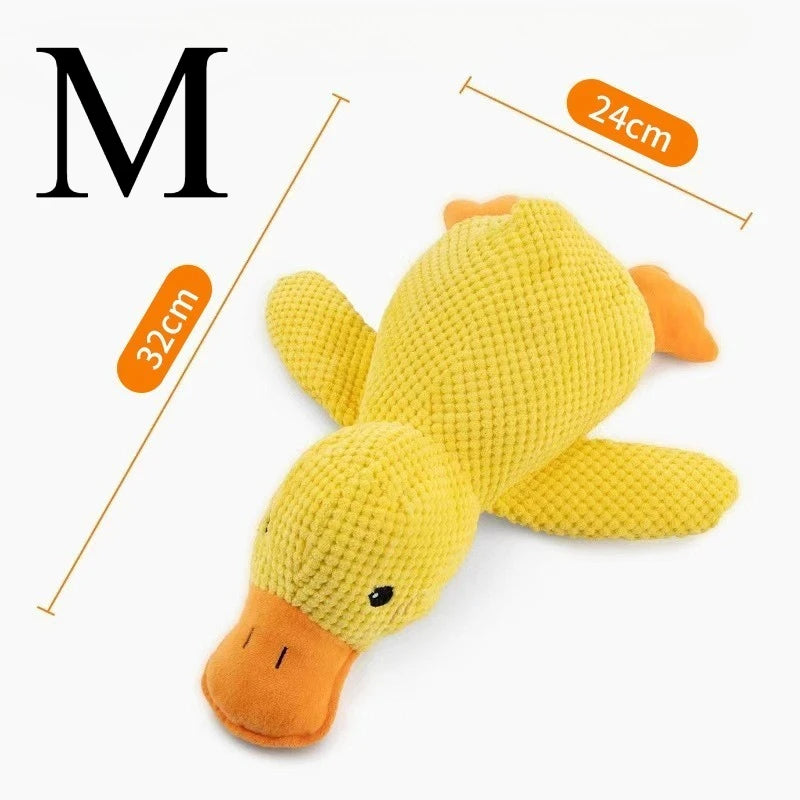 Duck dog toy plush chew resistant durable dog toy with quacking sound teeth grinding relief soft companion for small large dog Shoppingdorf