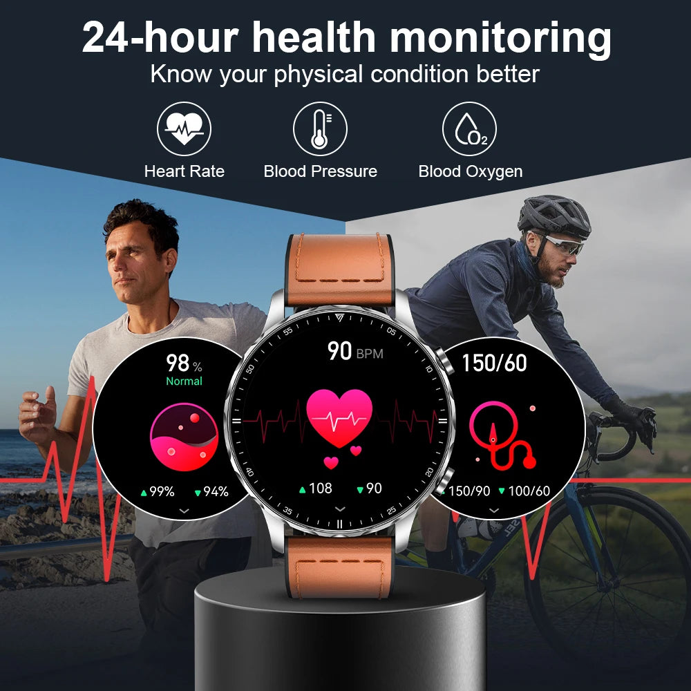 Elegante Smartwatch mit Bluetooth-Telefonie, Gesundheitsüberwachung & IP68 – Für Android & iOS Shoppingdorf