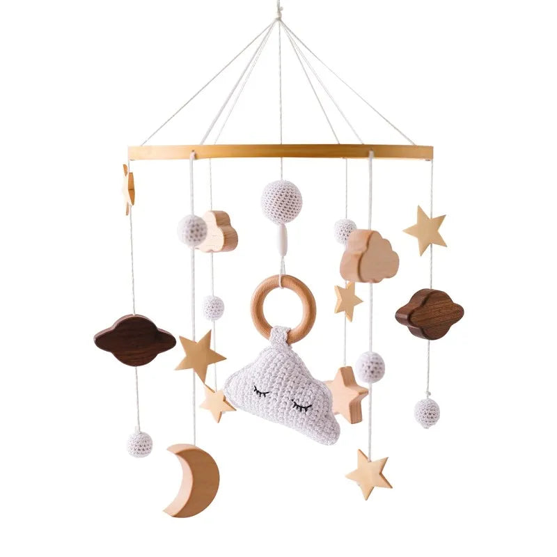 Baby Mobile aus Holz – Mit Musikbox & Glocken für Babybett Spieldorf