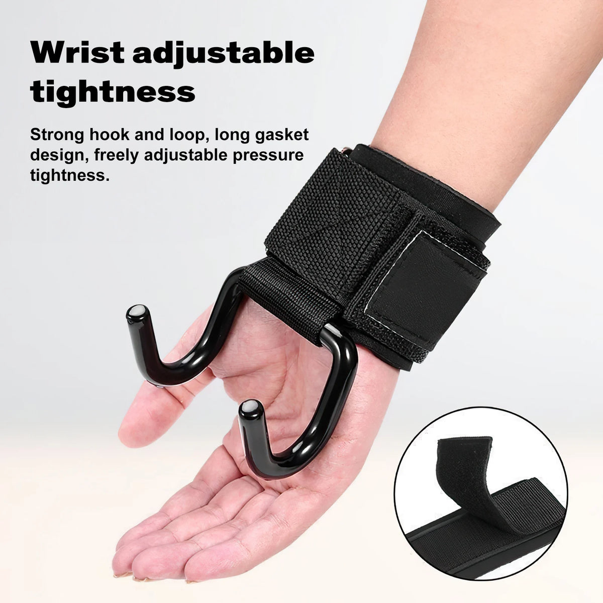 1/2Pcs Stainless Steel Heavy-Duty Wrist Hooks with Soft Padded Handle - Perfect for Weightlifting, Pull-Up and Strength Training Shoppingdorf