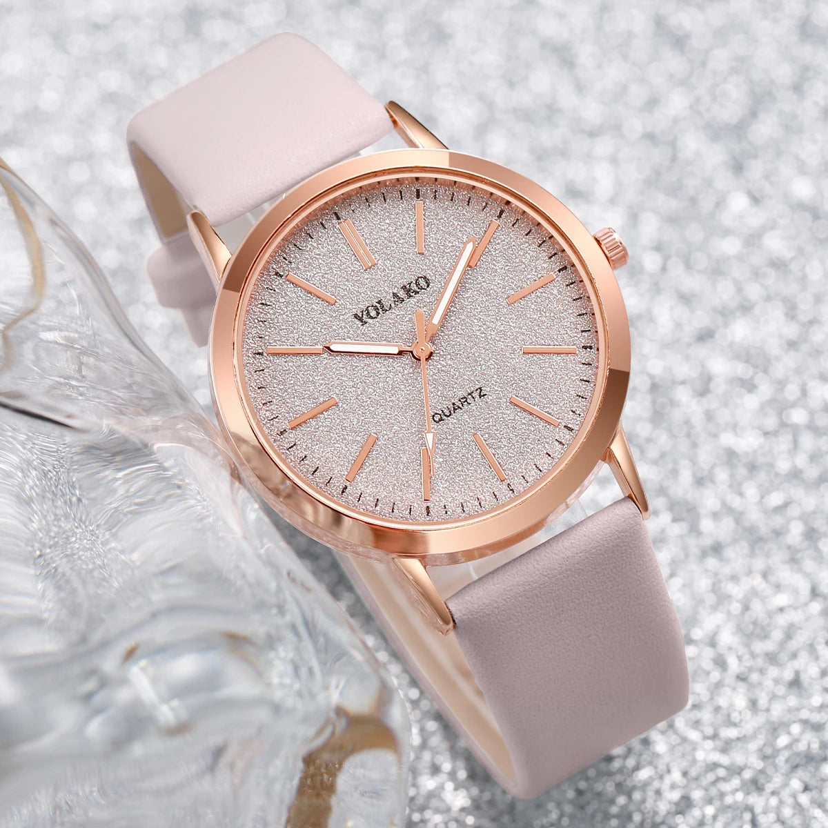 Damen Schmuckset – Quarzuhr mit Lederband & 5 Schmuckstücke Shoppingdorf